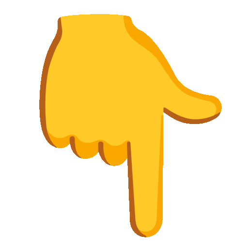 指で下を指す絵文字