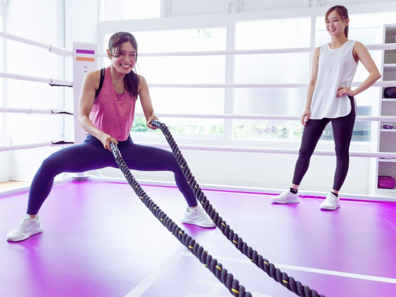 Battle rope conditioning workout